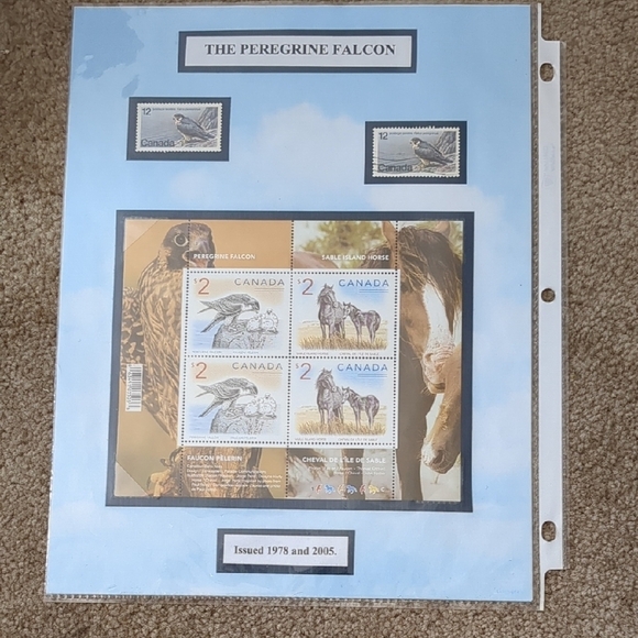 Canada Post Other - Peregrine Falcon Stamp Collection
